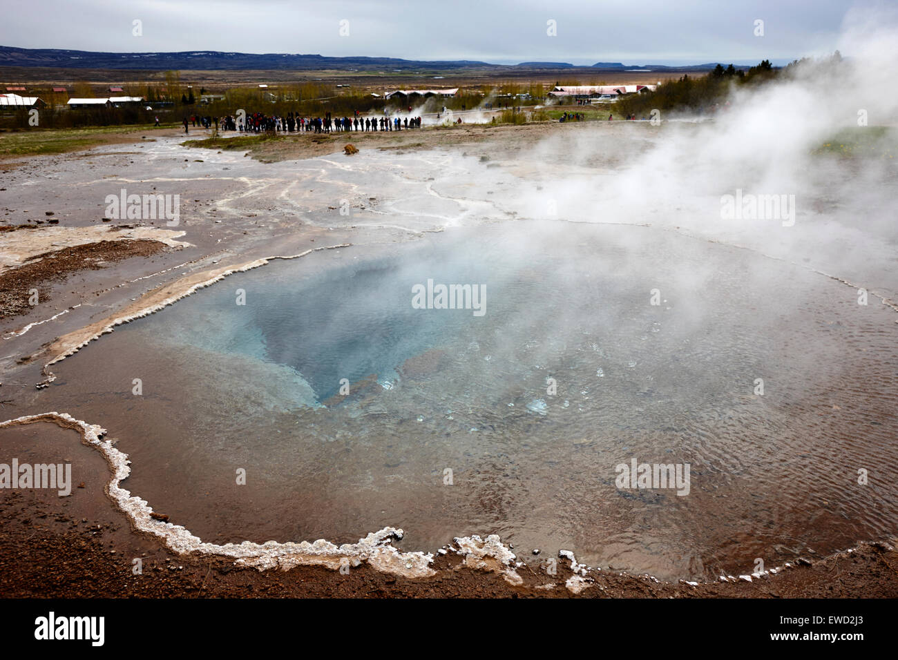 great geysir geyser geothermal site Geysir Iceland Stock Photo