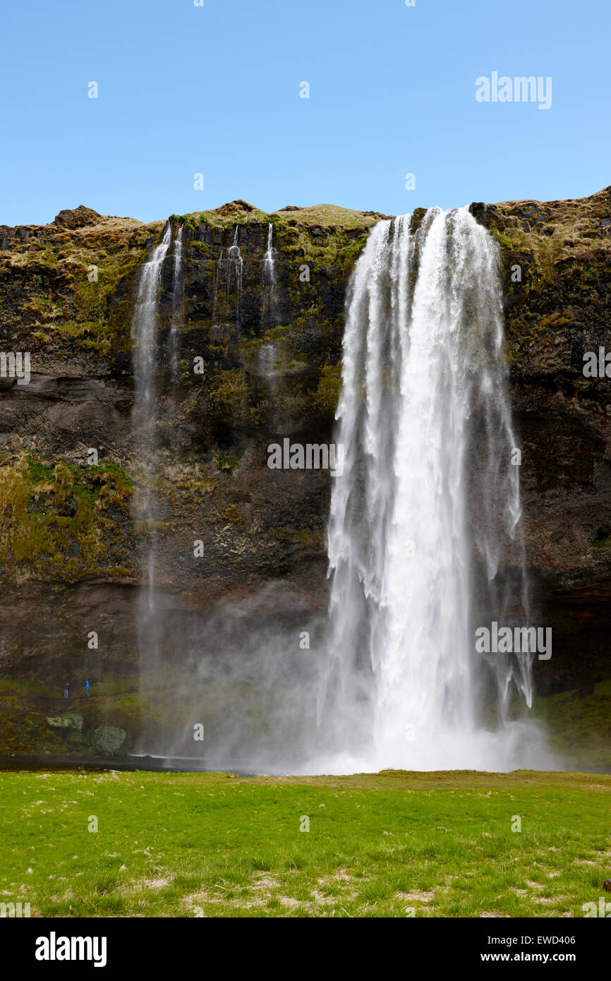 Seljalandsfoss waterfall iceland Stock Photo