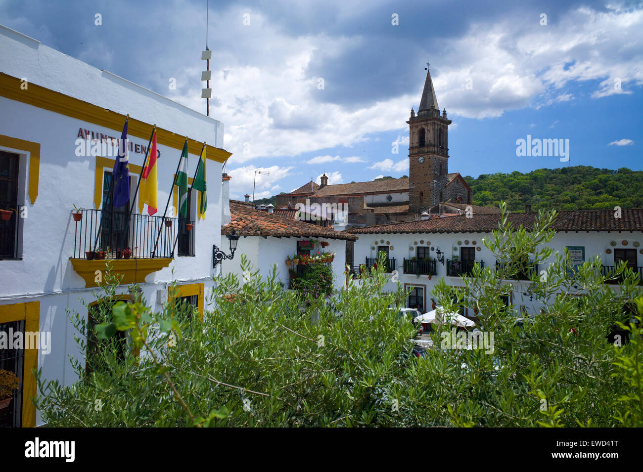Alajar village, Andalucia, Spain Stock Photo