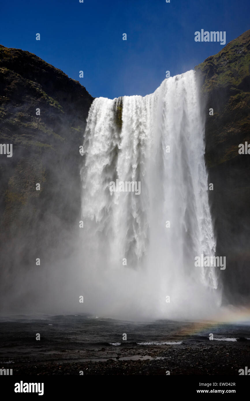 skogafoss waterfall in iceland Stock Photo