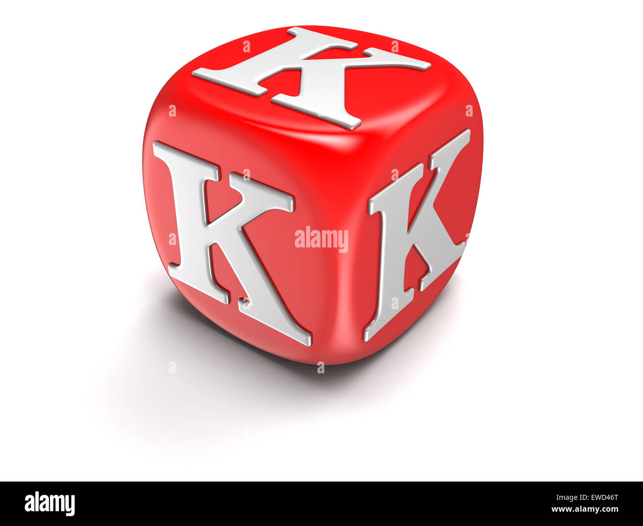 Dice with letter K (clipping path included Stock Photo Alamy
