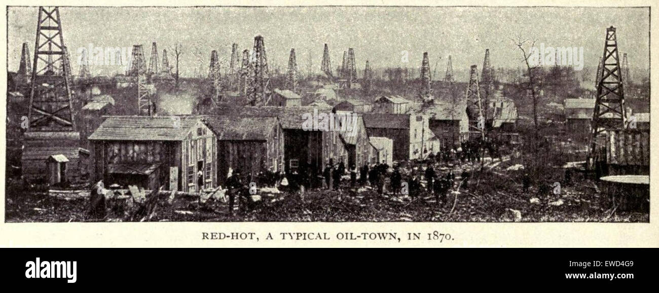 McLaurin(1902) pic.098 Red-Hot, a typical Oil-Boom Town in PA Stock Photo