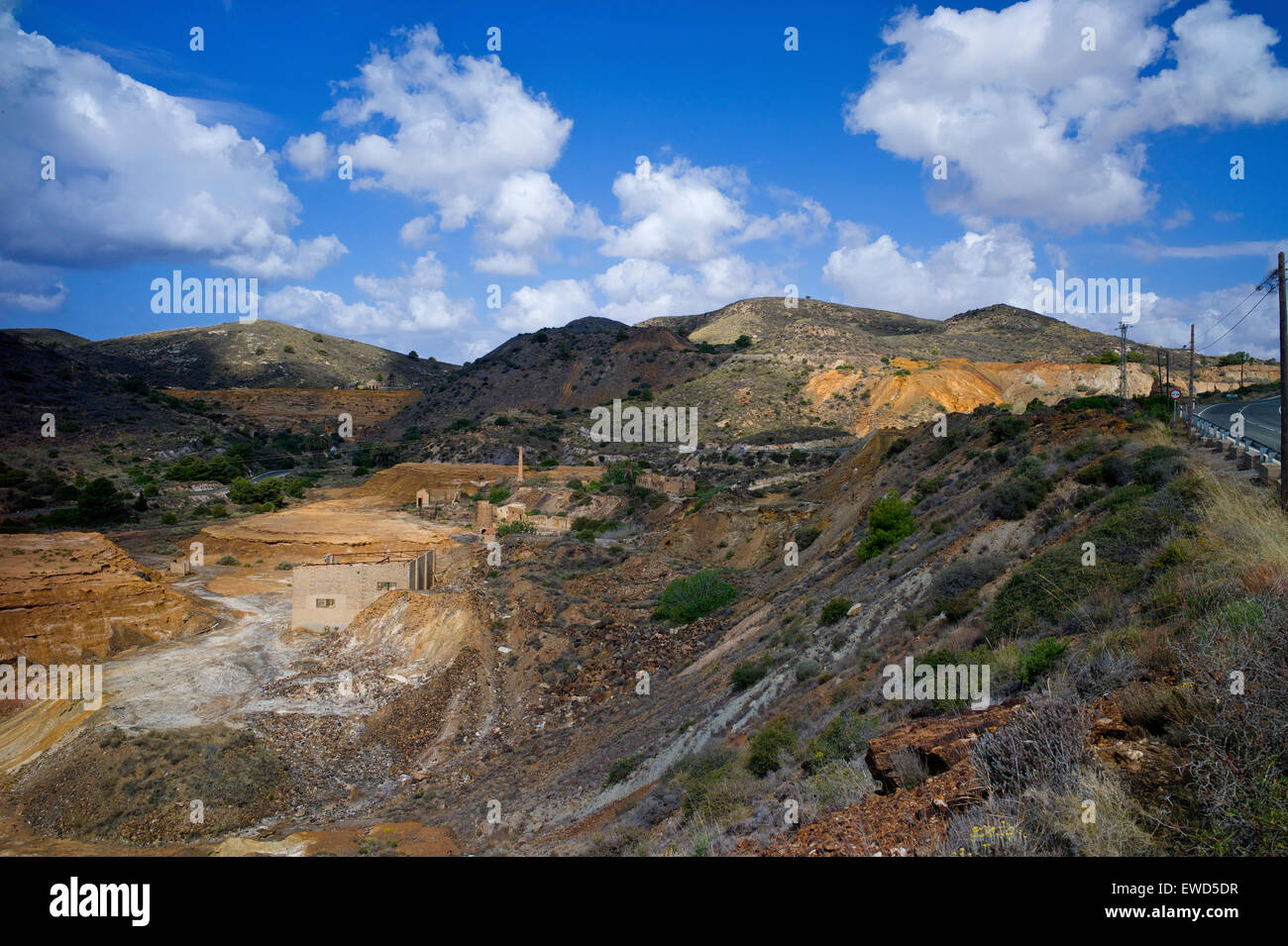 Abandoned mine workings at La Union, Spain Stock Photo