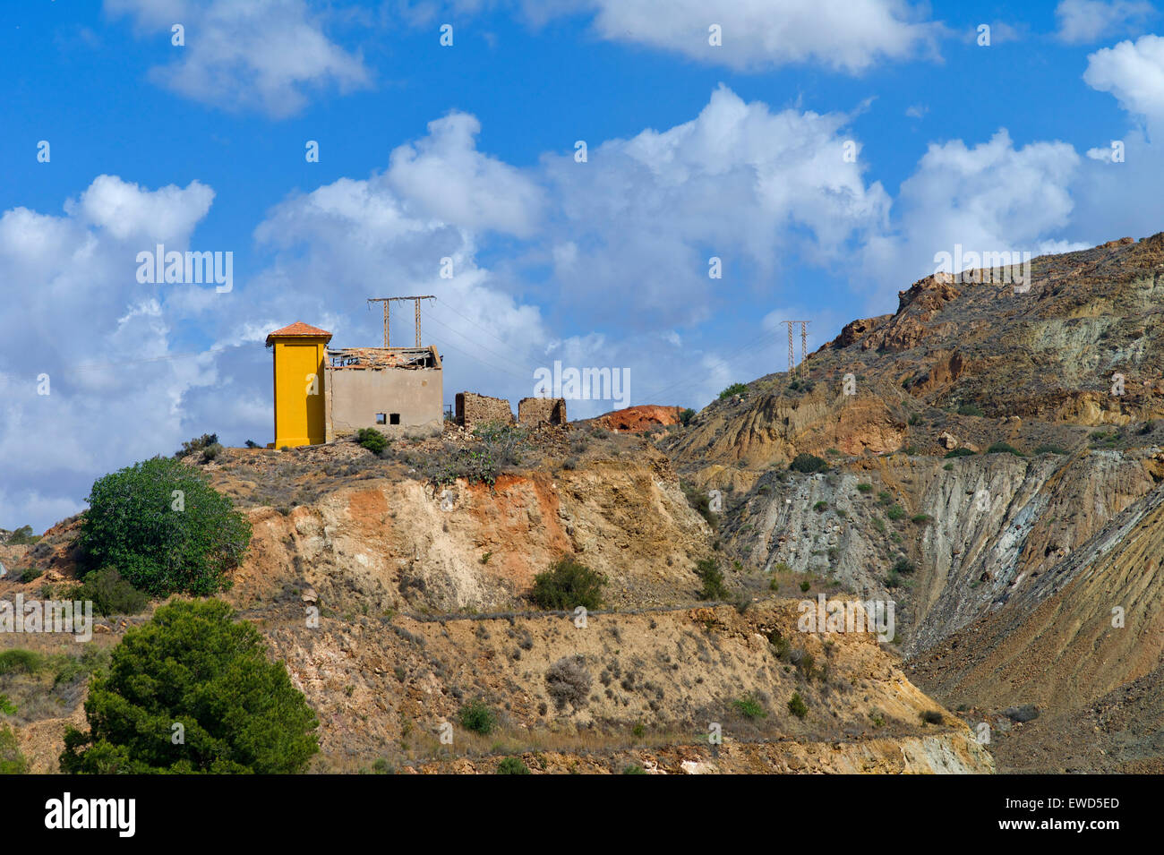 Abandoned mine workings at La Union, Spain Stock Photo