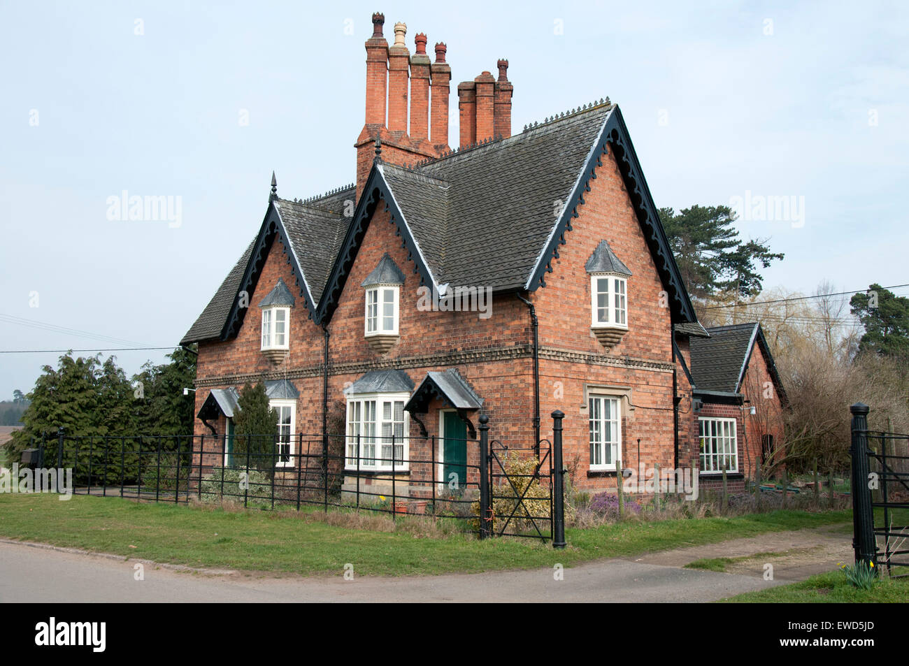 A cottage on the Thoresby Park Estate, Ollerton Nottinghamshire England