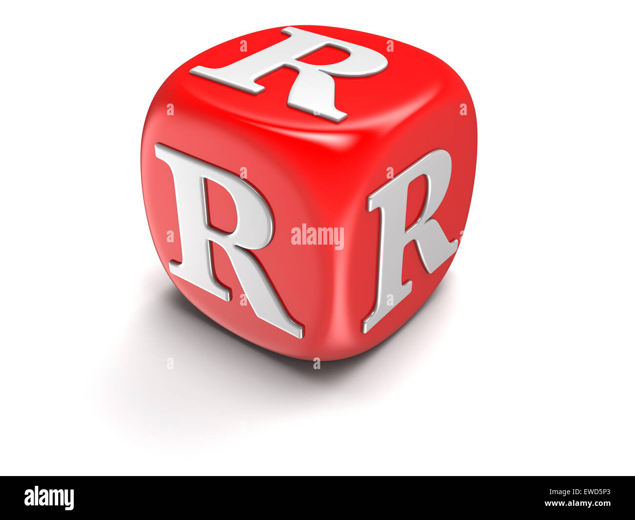 Dice with letter R (clipping path included Stock Photo Alamy