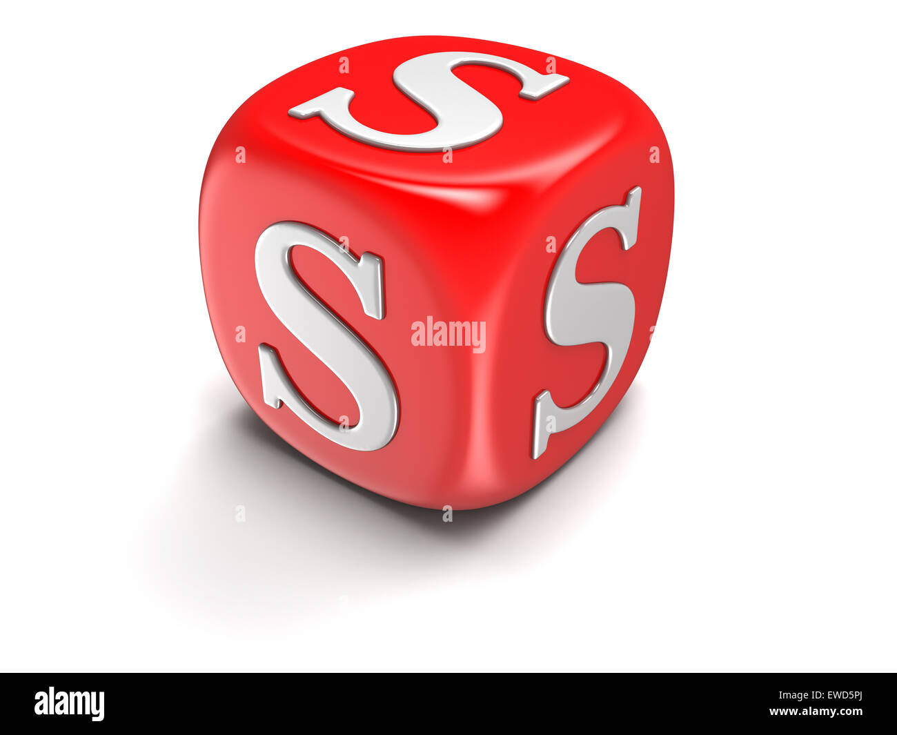 Dice with letter S (clipping path included Stock Photo Alamy