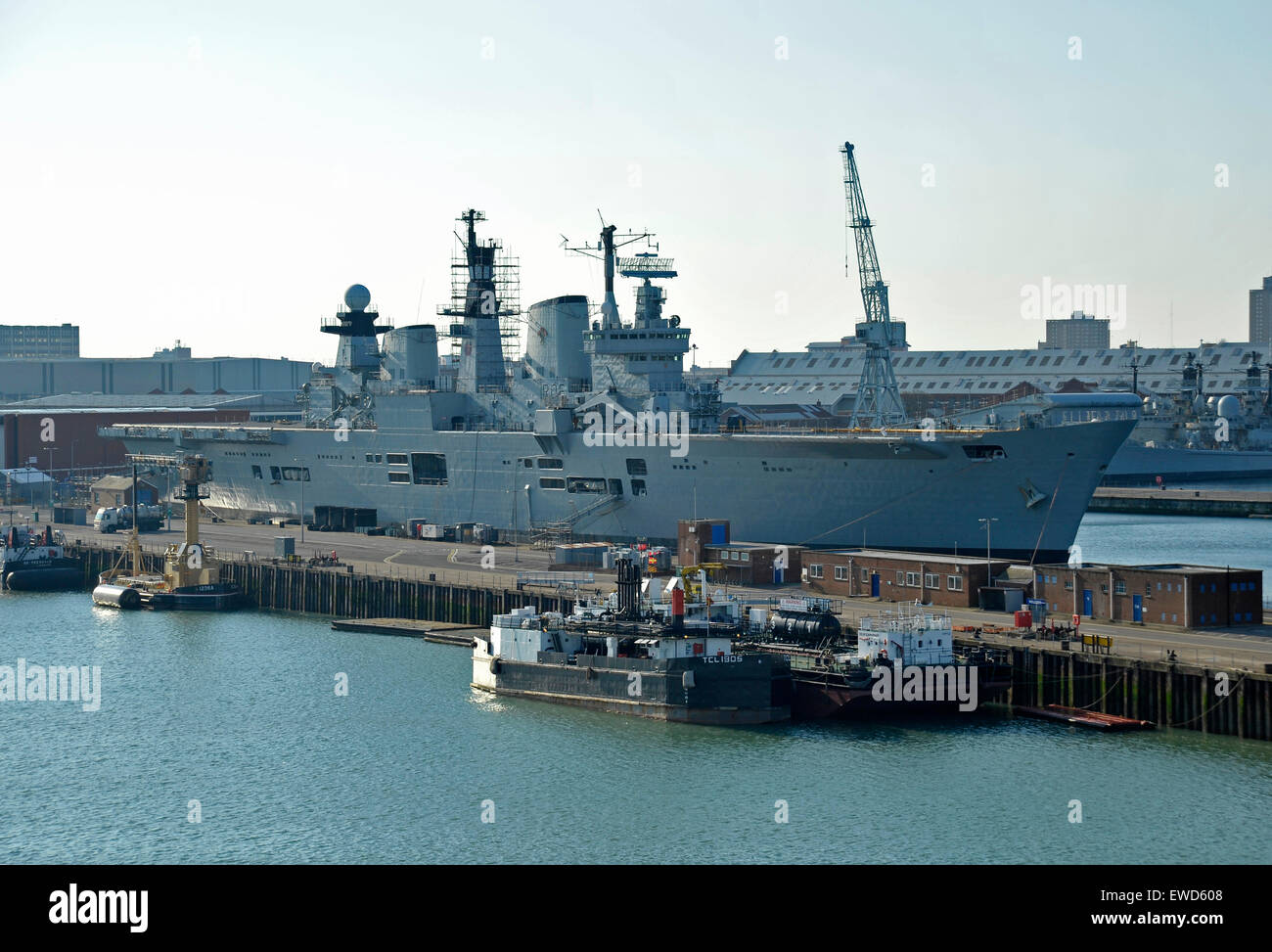 HMS Illustrious docked in Portsmouth UK Stock Photo