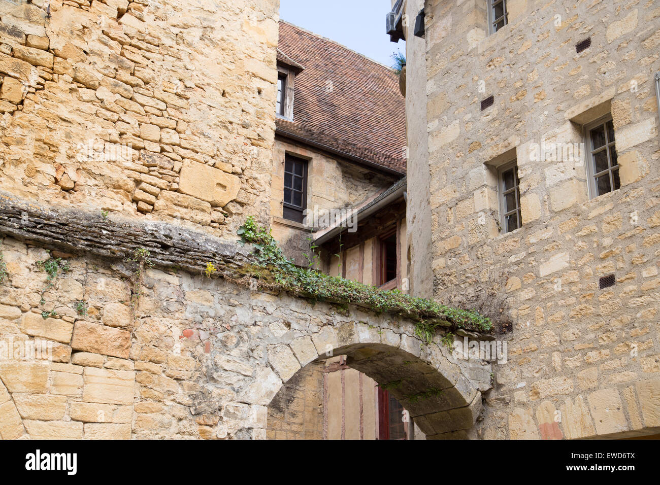 Stone buildings of Sarlat-la-Caneda, Dordogne, France Stock Photo