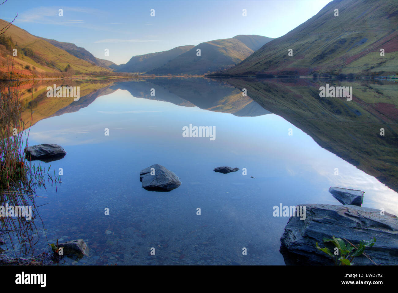 Talellyn lake in Wales Stock Photo