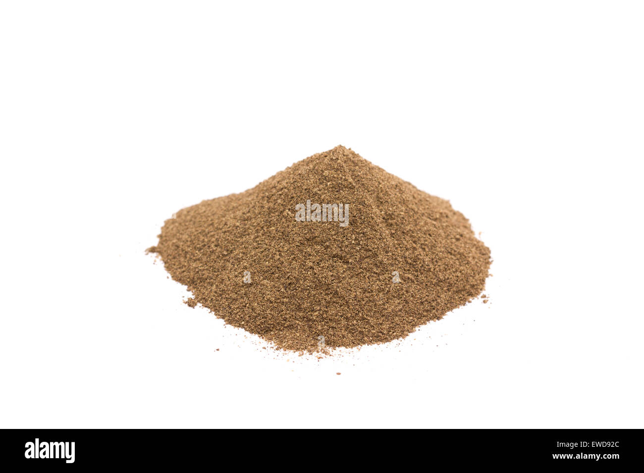 Ground pepper isolated on white background. Stock Photo