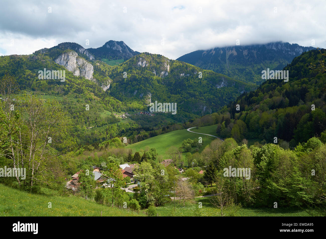 Mountain landscape in the Alps in the French Savoie Stock Photo - Alamy
