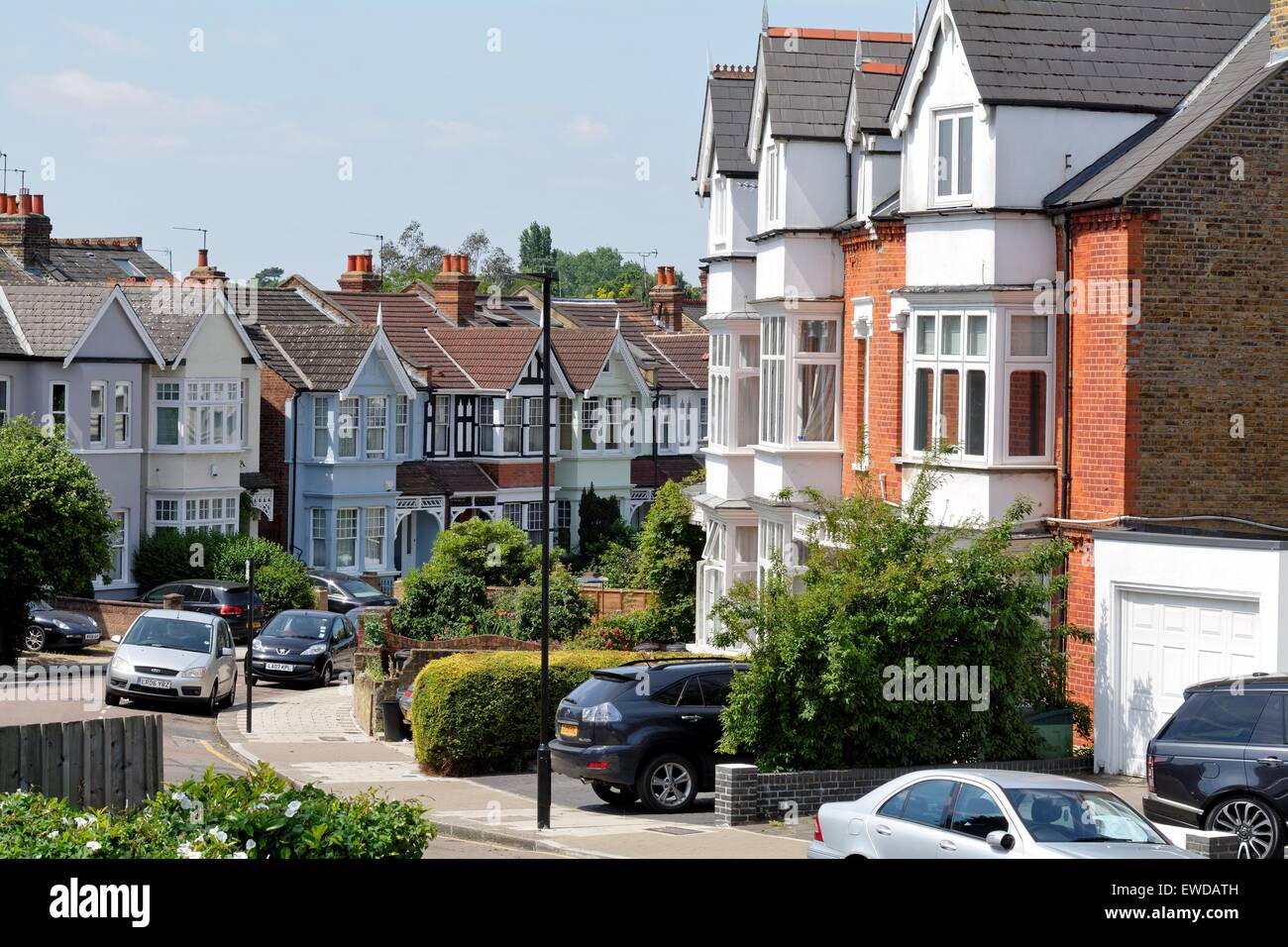 Terraced houses in Oxford road south Chiswick West London England UK Stock Photo Alamy