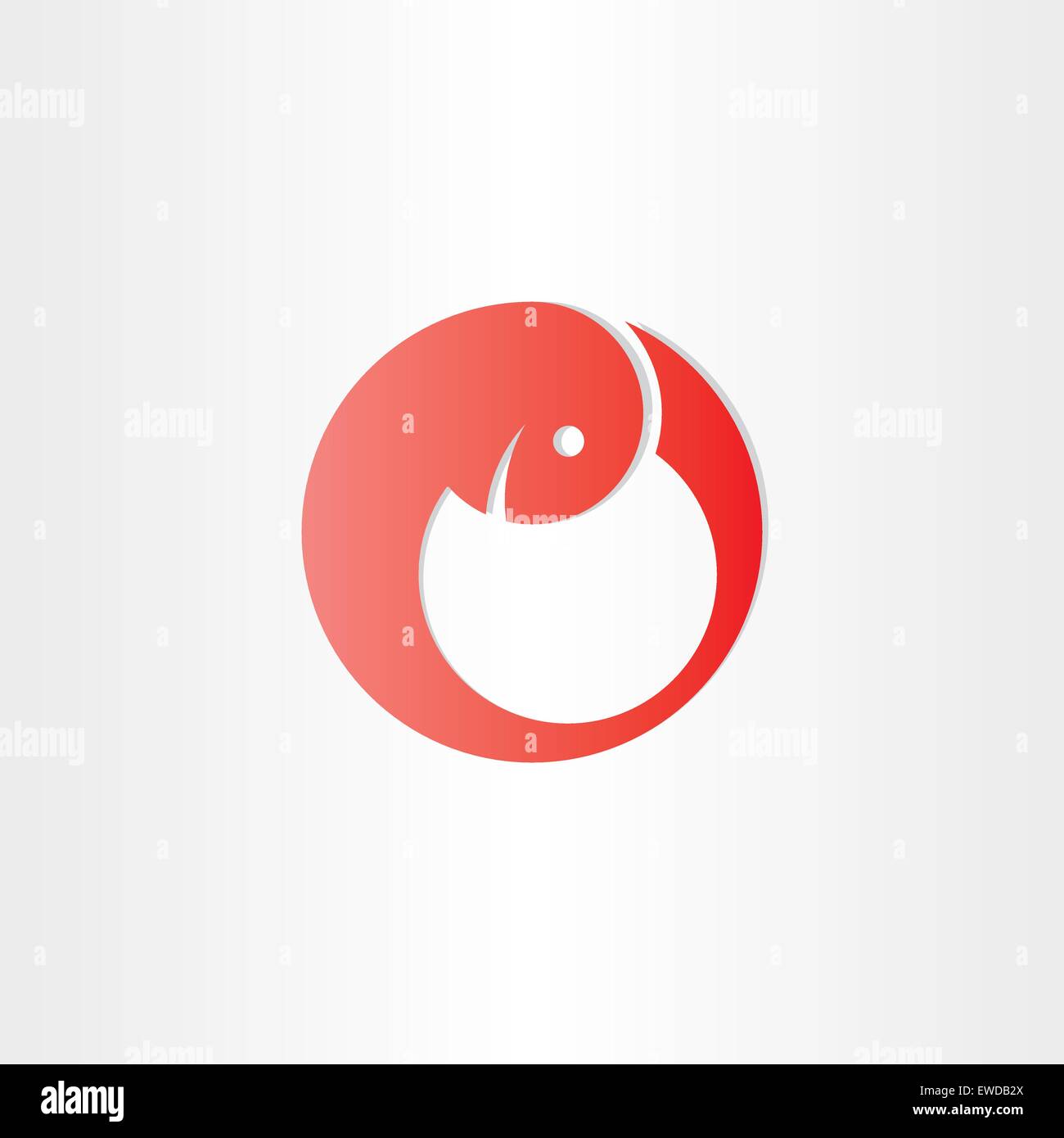 red embryo development baby symbol design Stock Vector