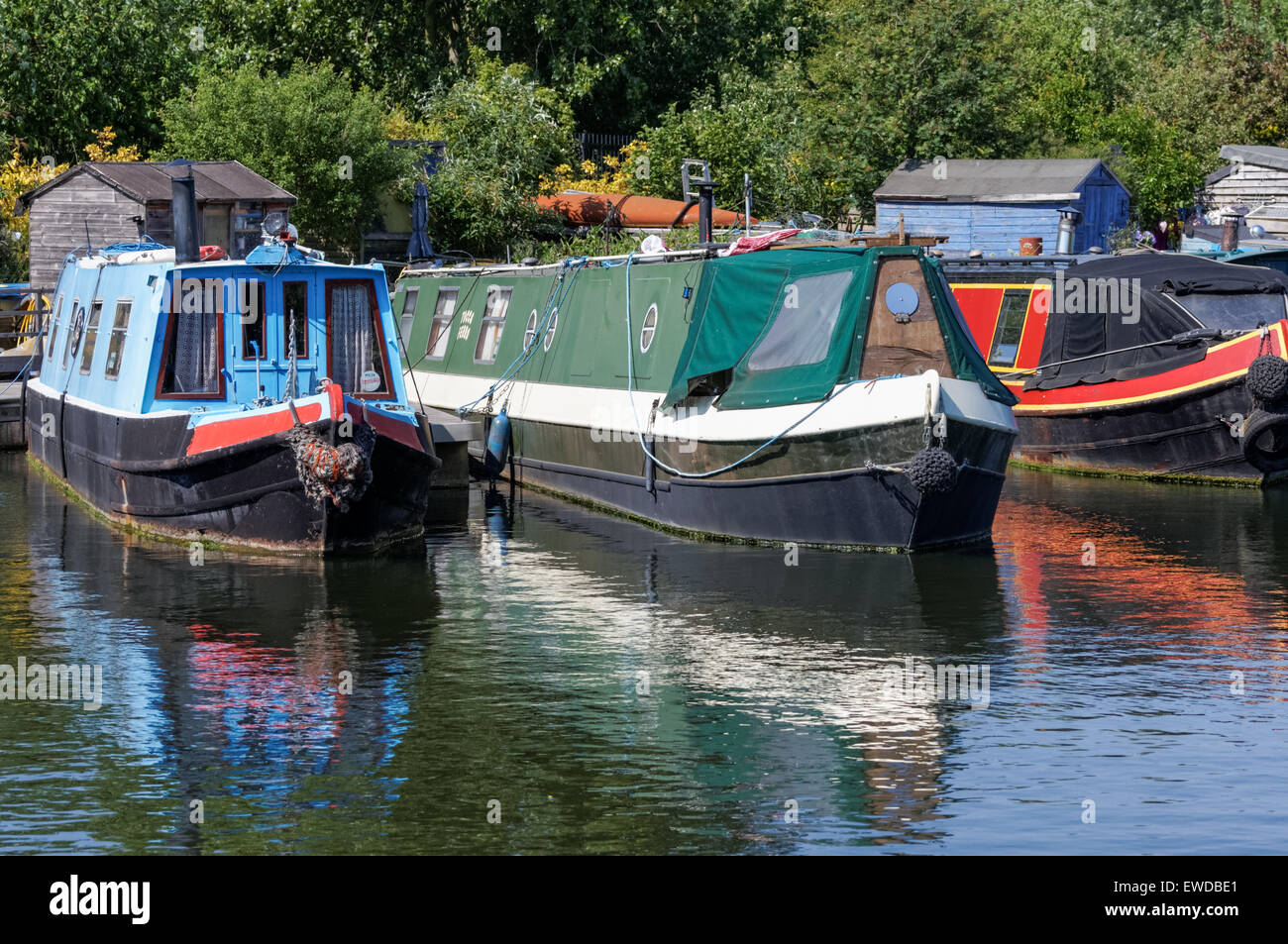 River Lee Navigation Canal near Ponders End, London England United Kingdom UK Stock Photo