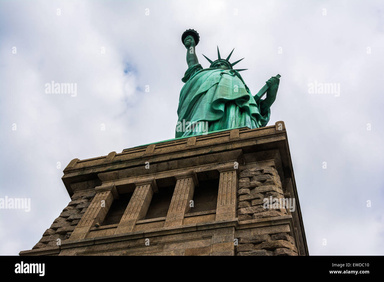 Statue of Liberty, Liberty Island, New York Harbor, New York City, New York, USA Stock Photo