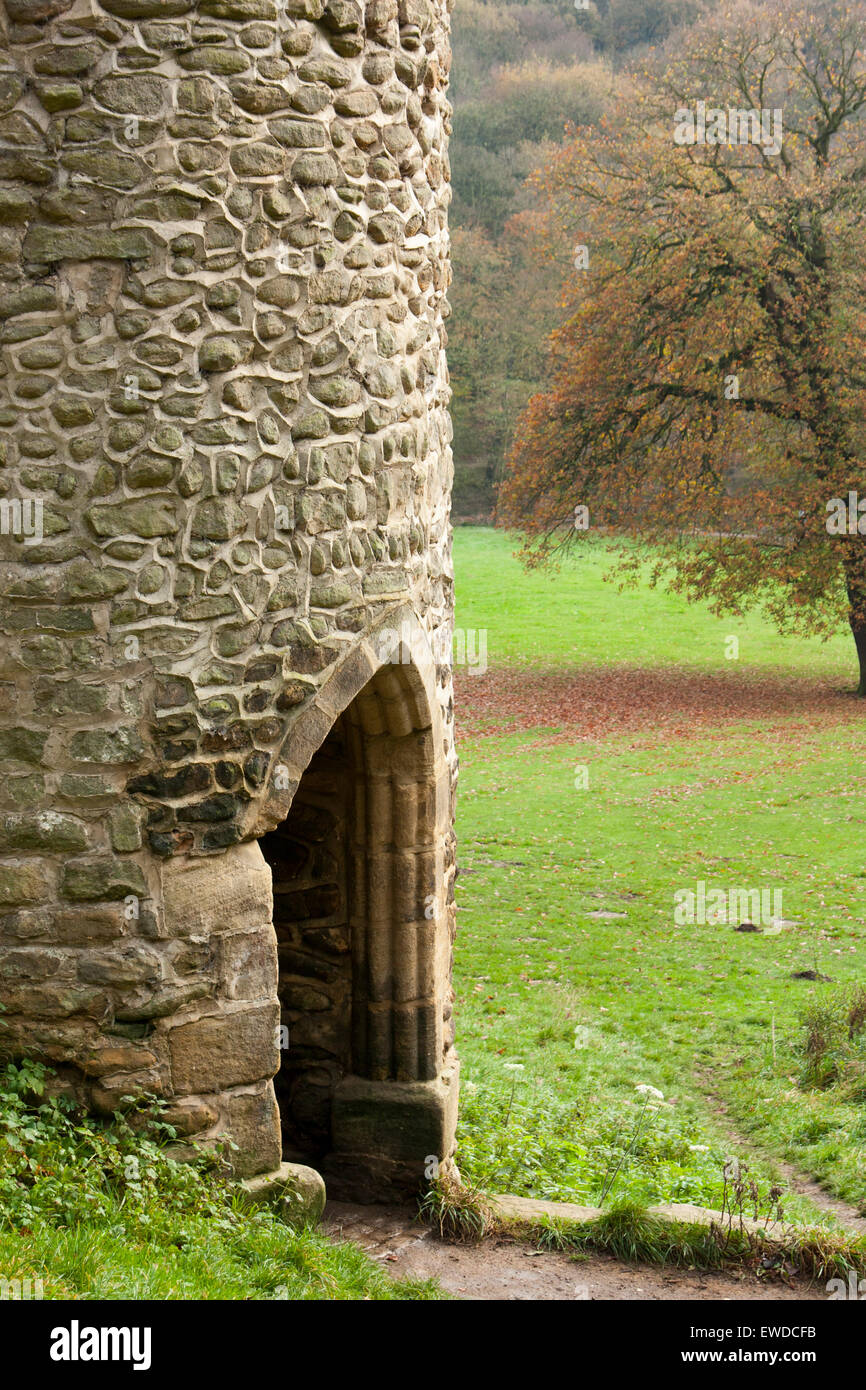 Gothic Castle Entrance in Roundhay Park, Leeds, UK Stock Photo