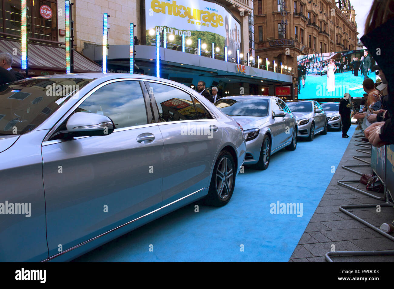 Leicester square,London,June 9 2015,Luxury Cars Stock Photo