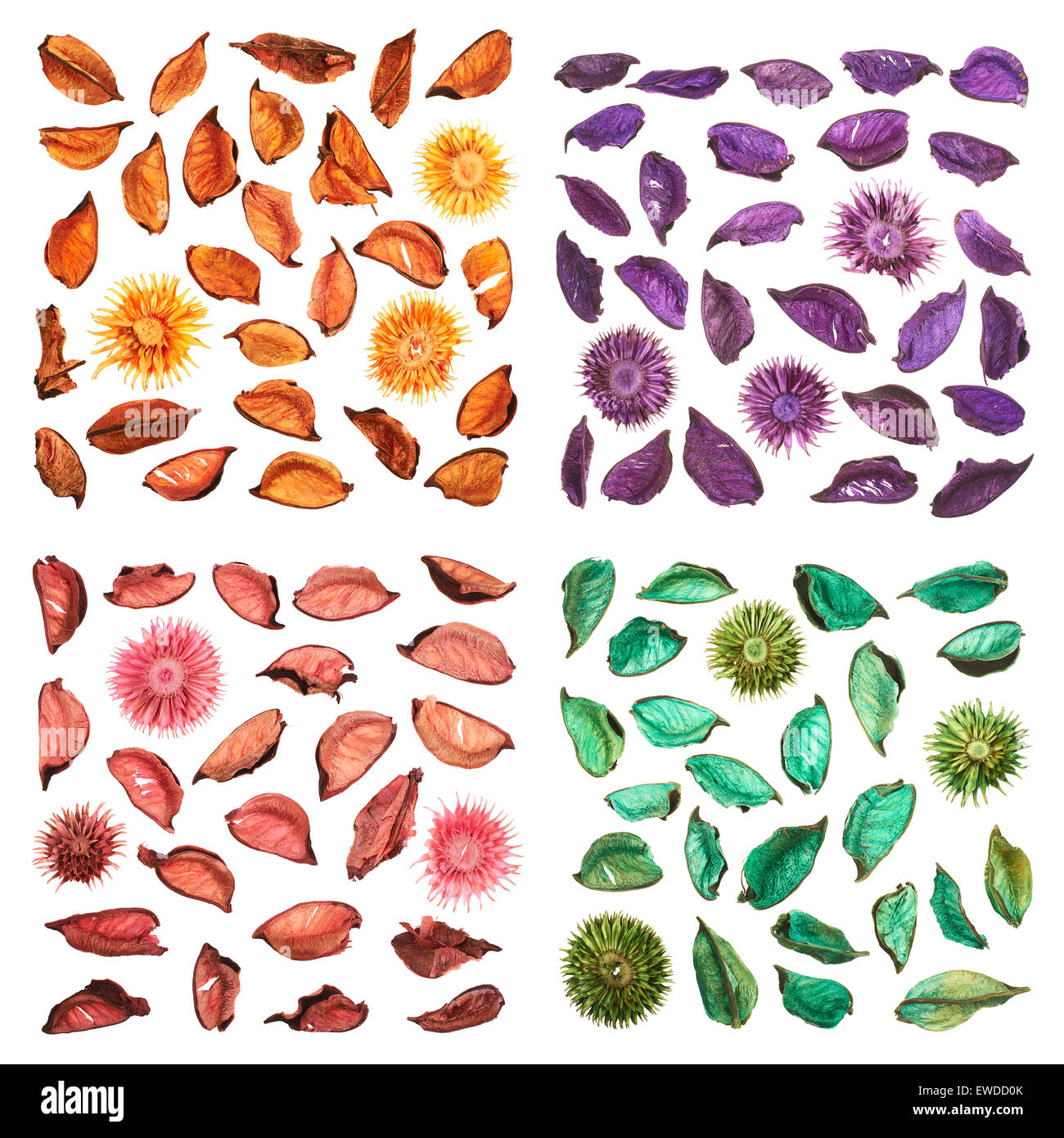 Dried medley potpourri leaves isolated Stock Photo Alamy