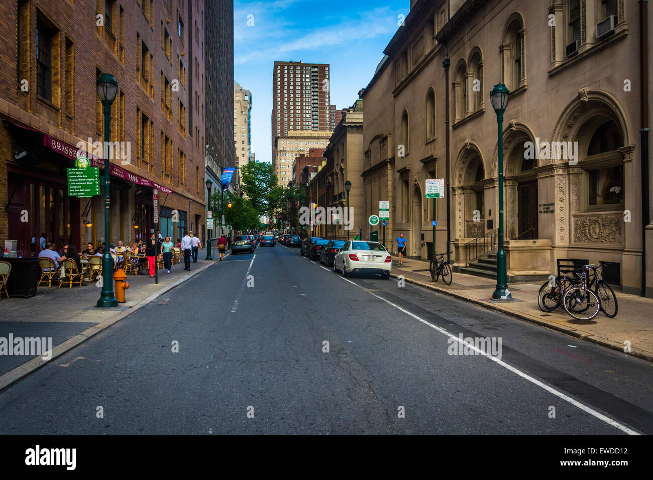 Locust Street, in Philadelphia, Pennsylvania. Stock Photo
