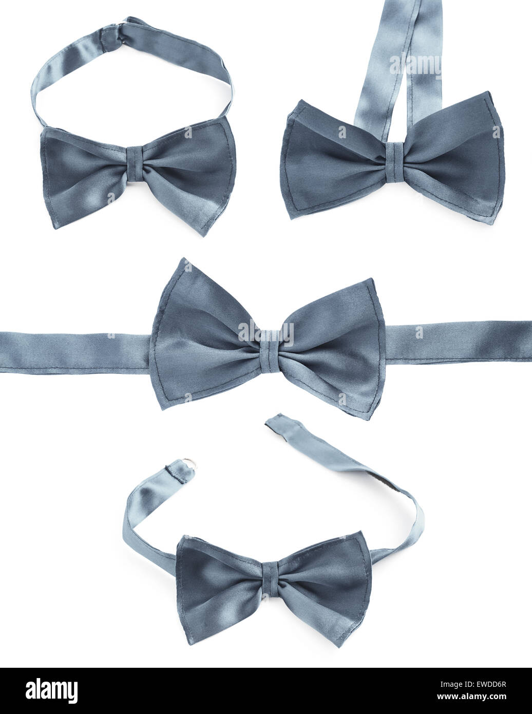 Gray bow tie isolated Stock Photo