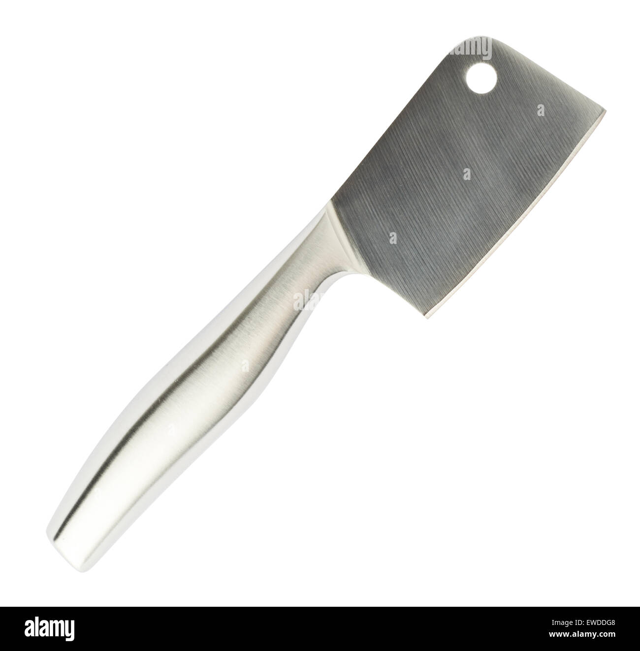 Steel kitchen cleaver knife isolated Stock Photo Alamy