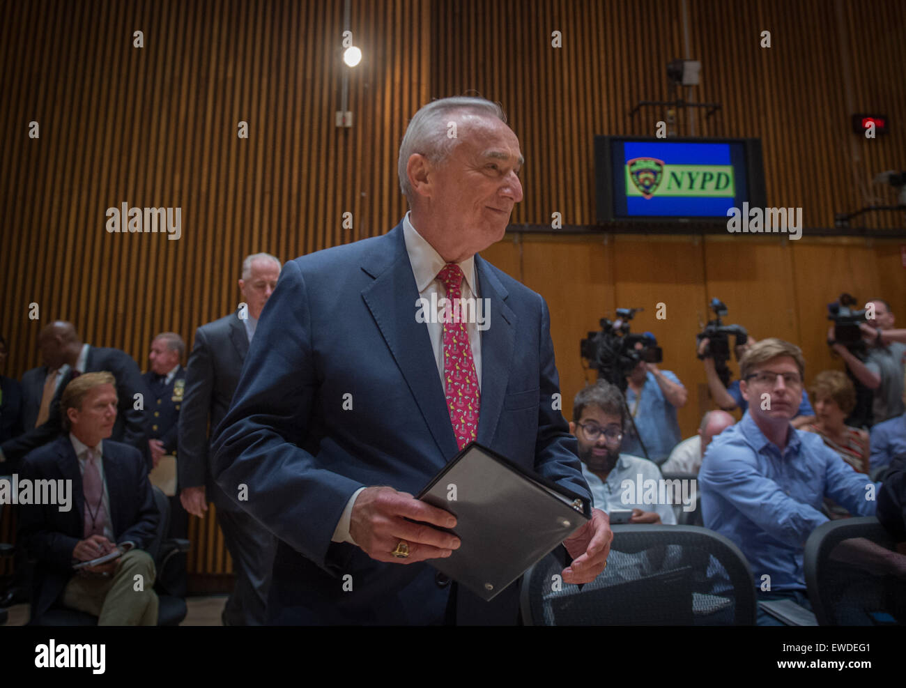 Manhattan, NY, USA. 23rd June, 2015. Police Commissioner WILLIAM ...