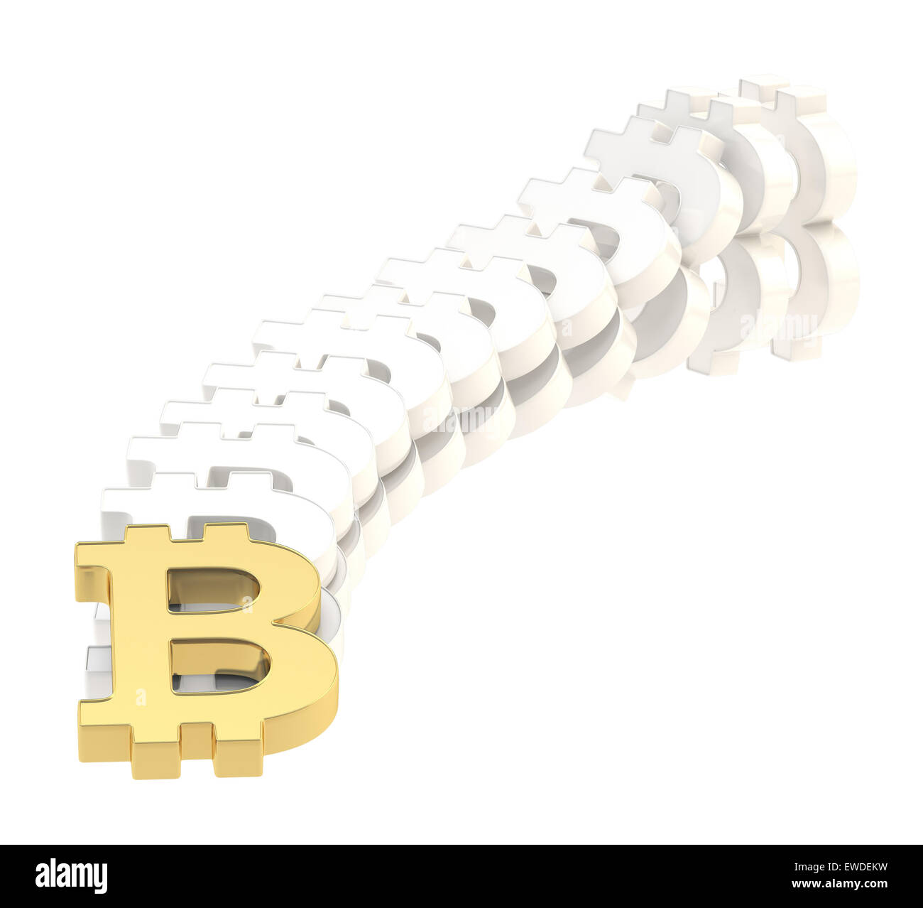 Bitcoin signs falling as a domino effect Stock Photo - Alamy