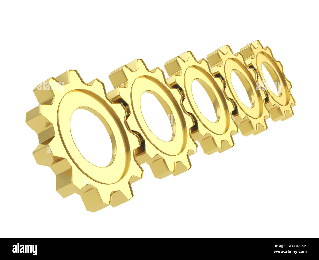 Row of a cogwheel gears Stock Photo Alamy