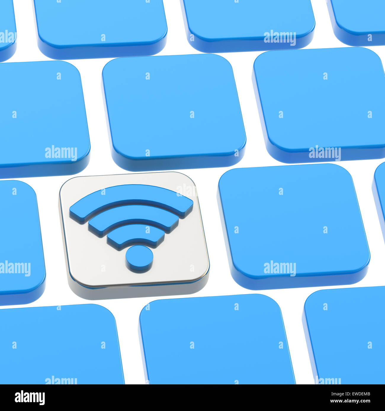 Wifi keyboard button composition Stock Photo - Alamy