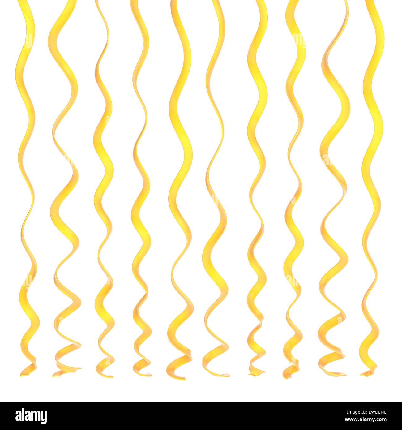 Serpentine ribbons isolated Stock Photo - Alamy