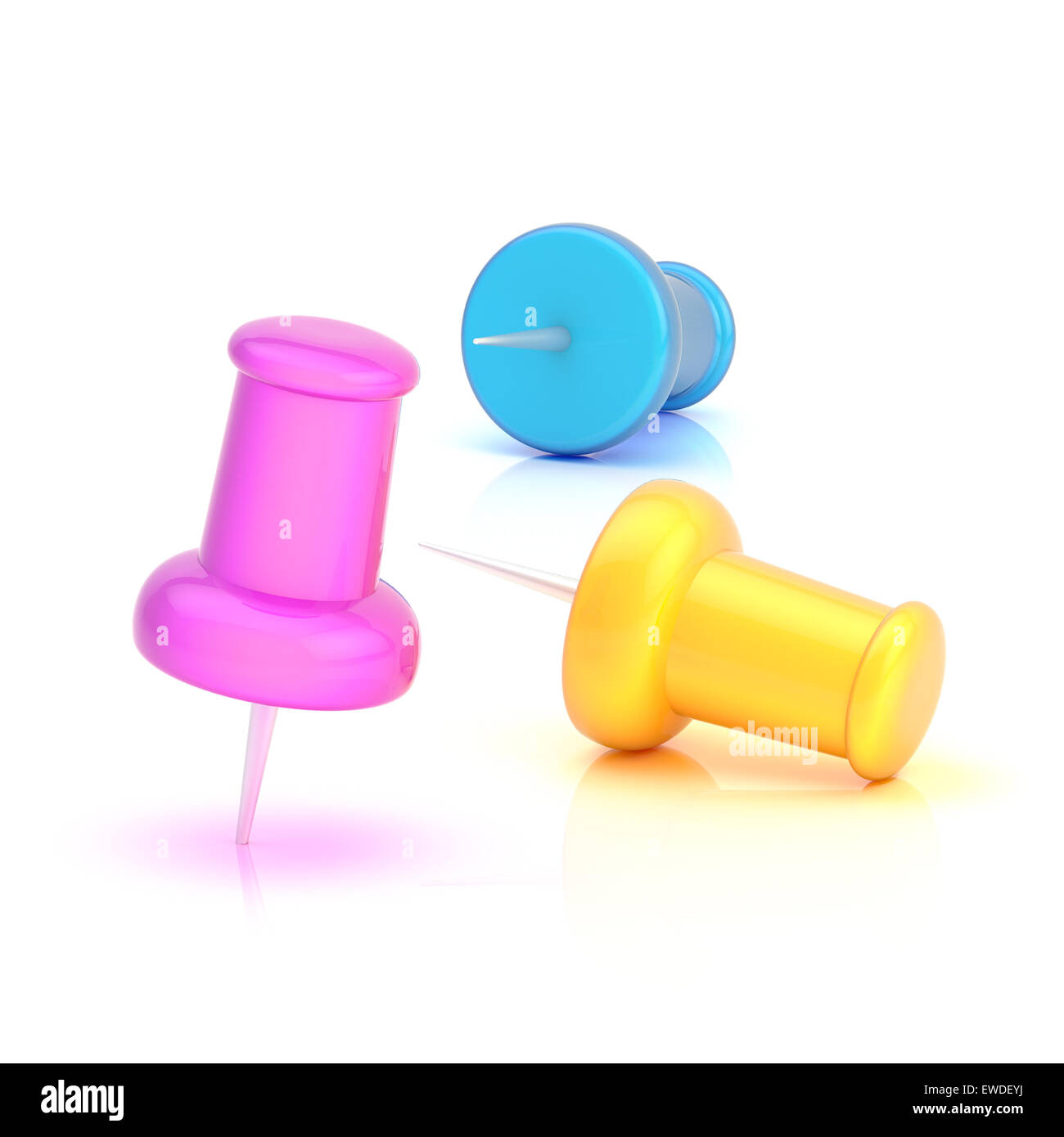 Composition of three pins Stock Photo - Alamy
