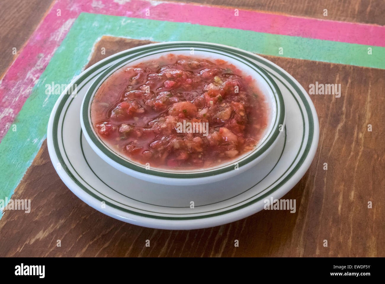 Salsa fresca, a spicy Mexican side dish Stock Photo