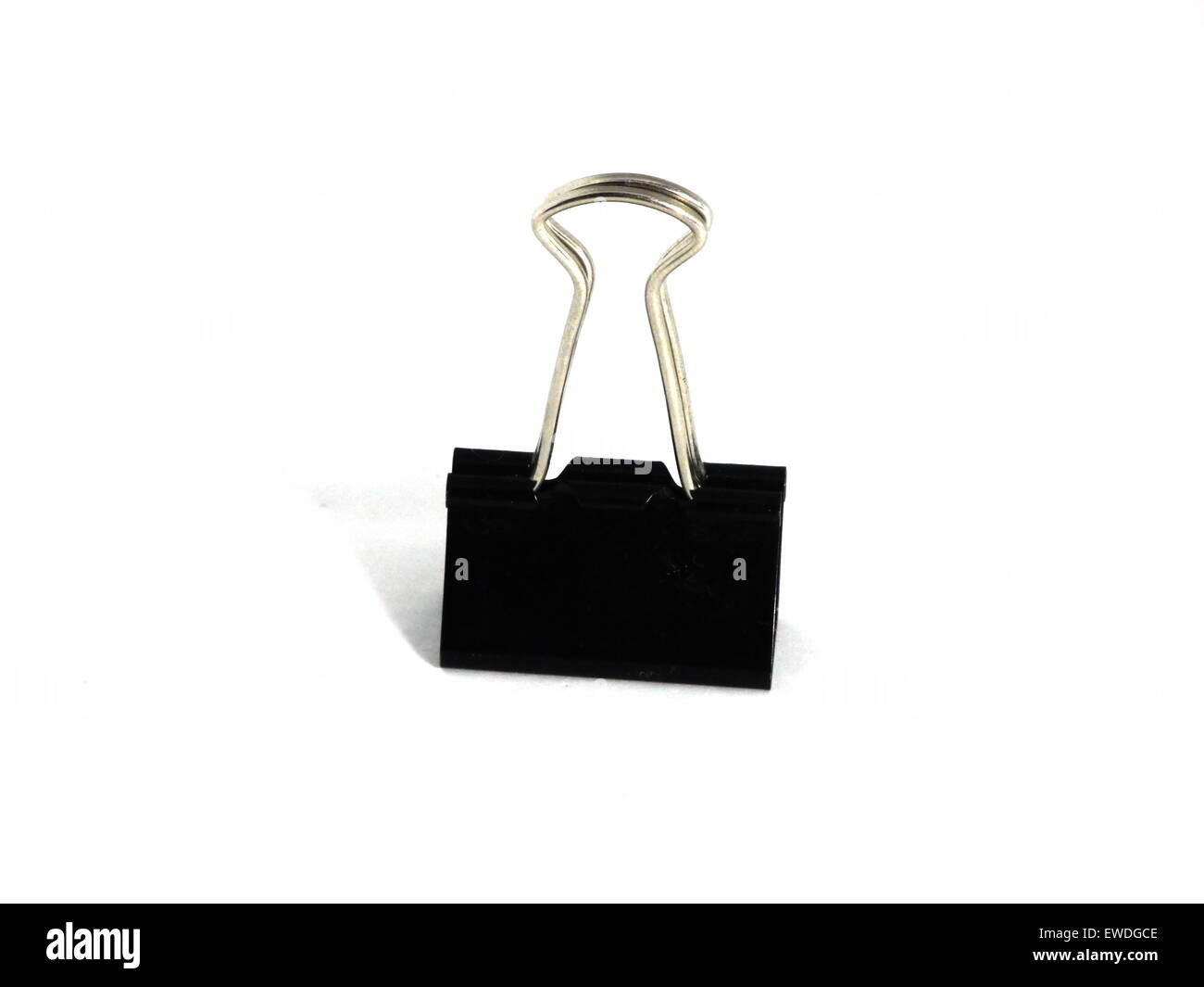 Black paper clip isolated on white background Stock Photo Alamy