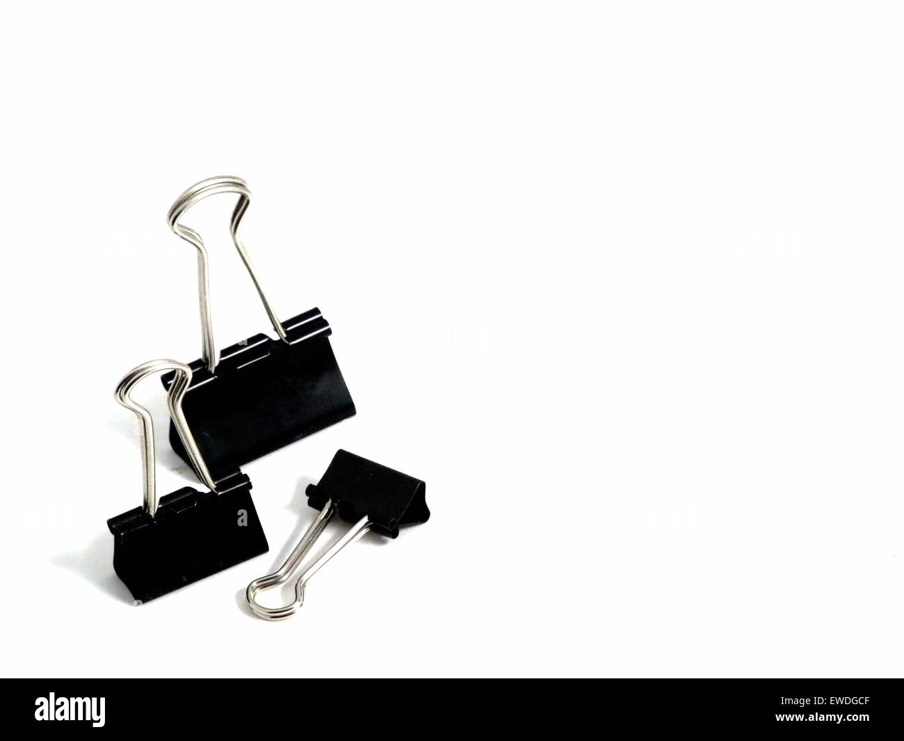 Black paper clip isolated on white background Stock Photo Alamy