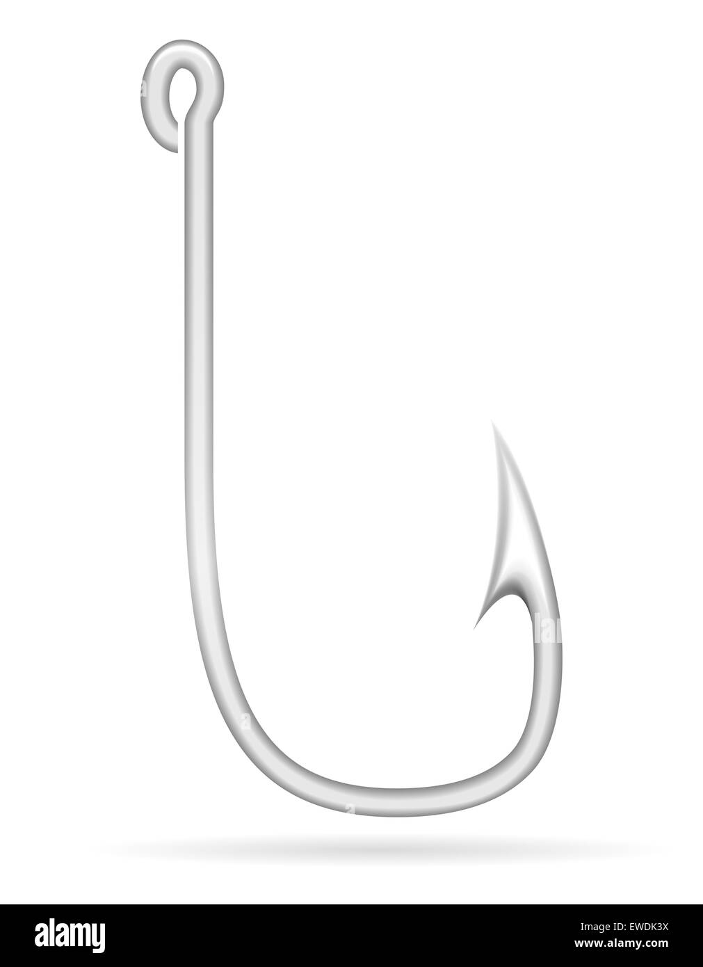 fishhook for fishing illustration isolated on white background Stock Photo