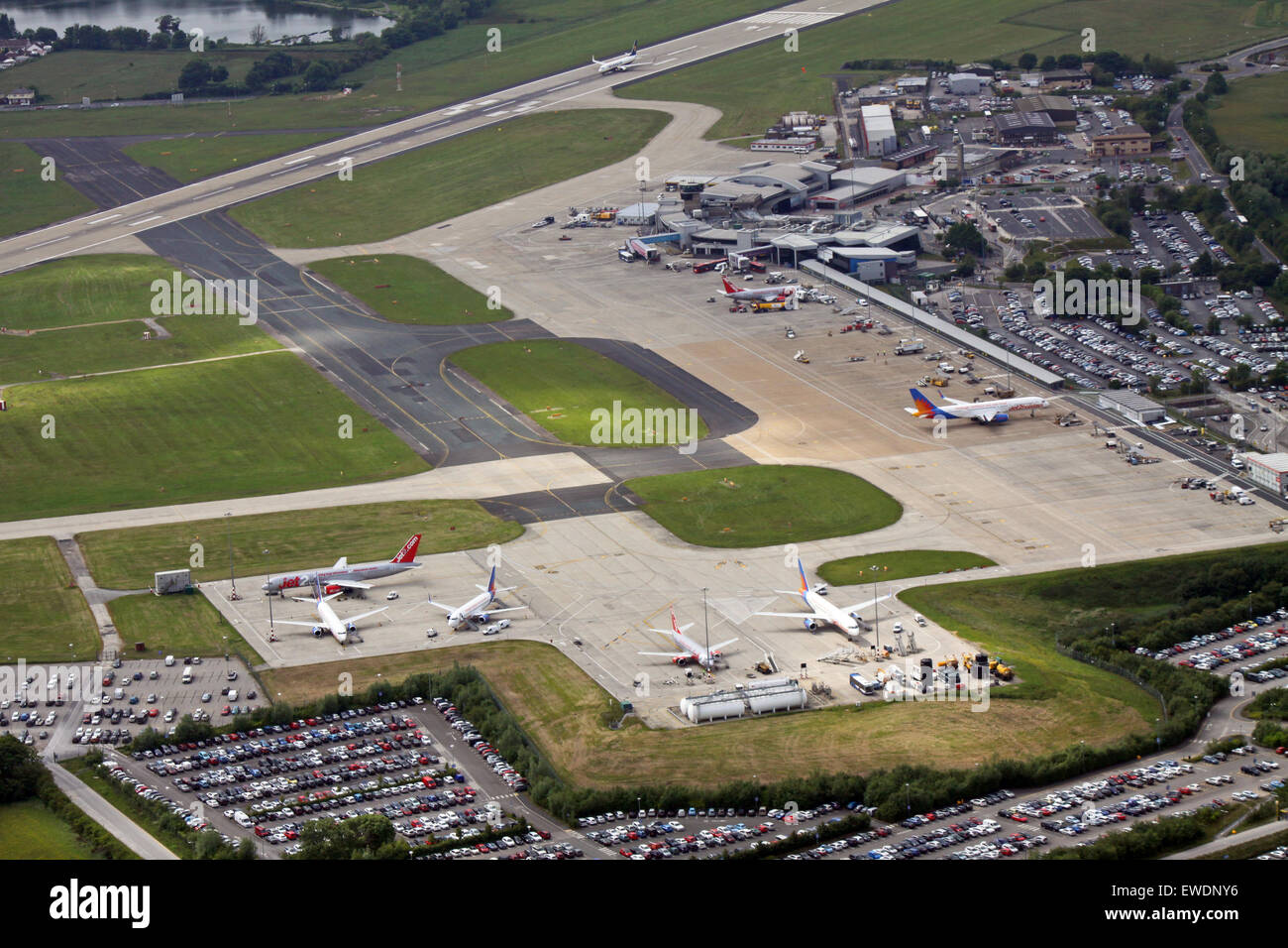 aerial view of Leeds Bradford International Airport, UK Stock Photo Alamy