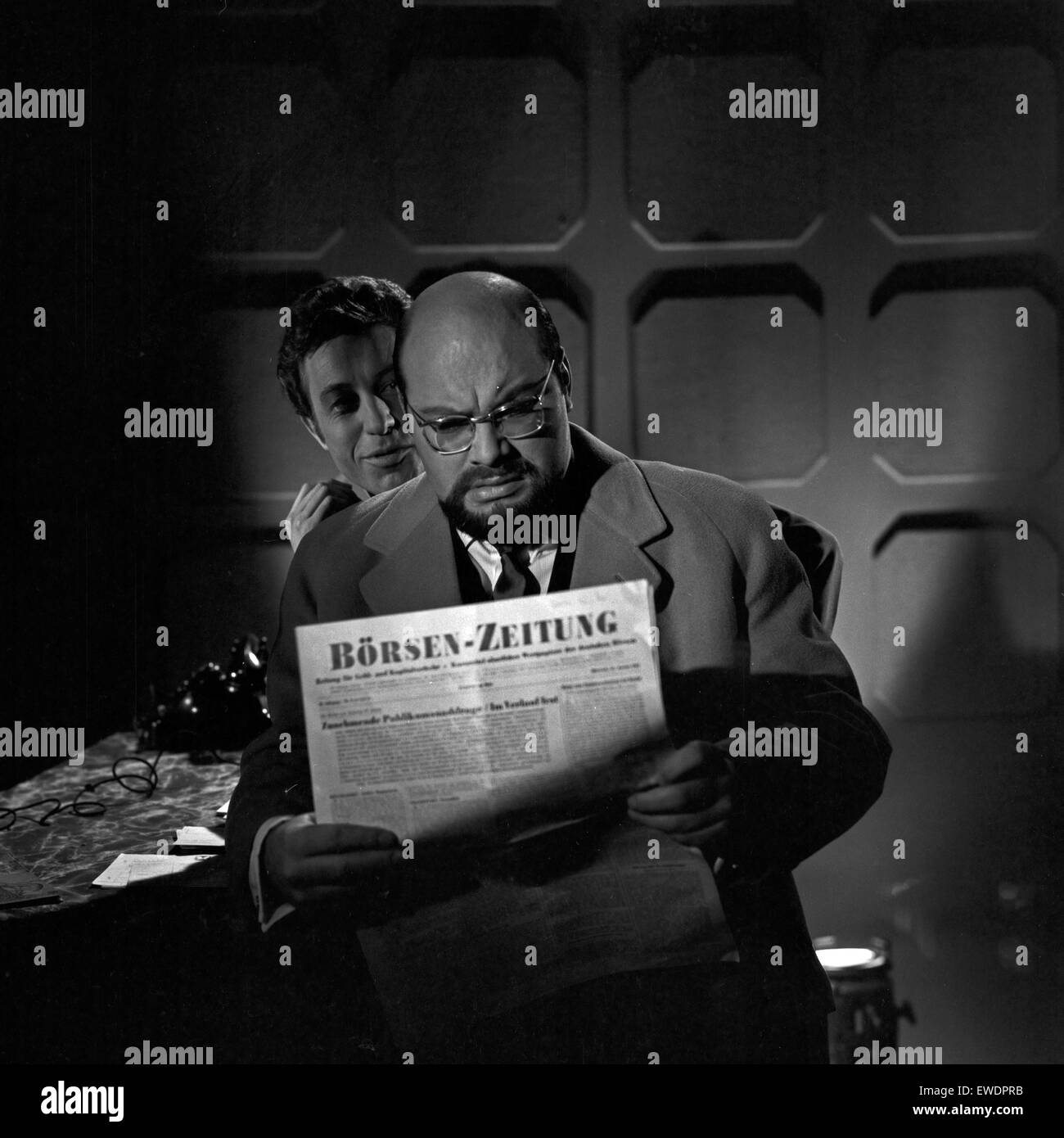 Szene in einem Fernsehspiel, Deutschland 1964. Scene of a TV movie