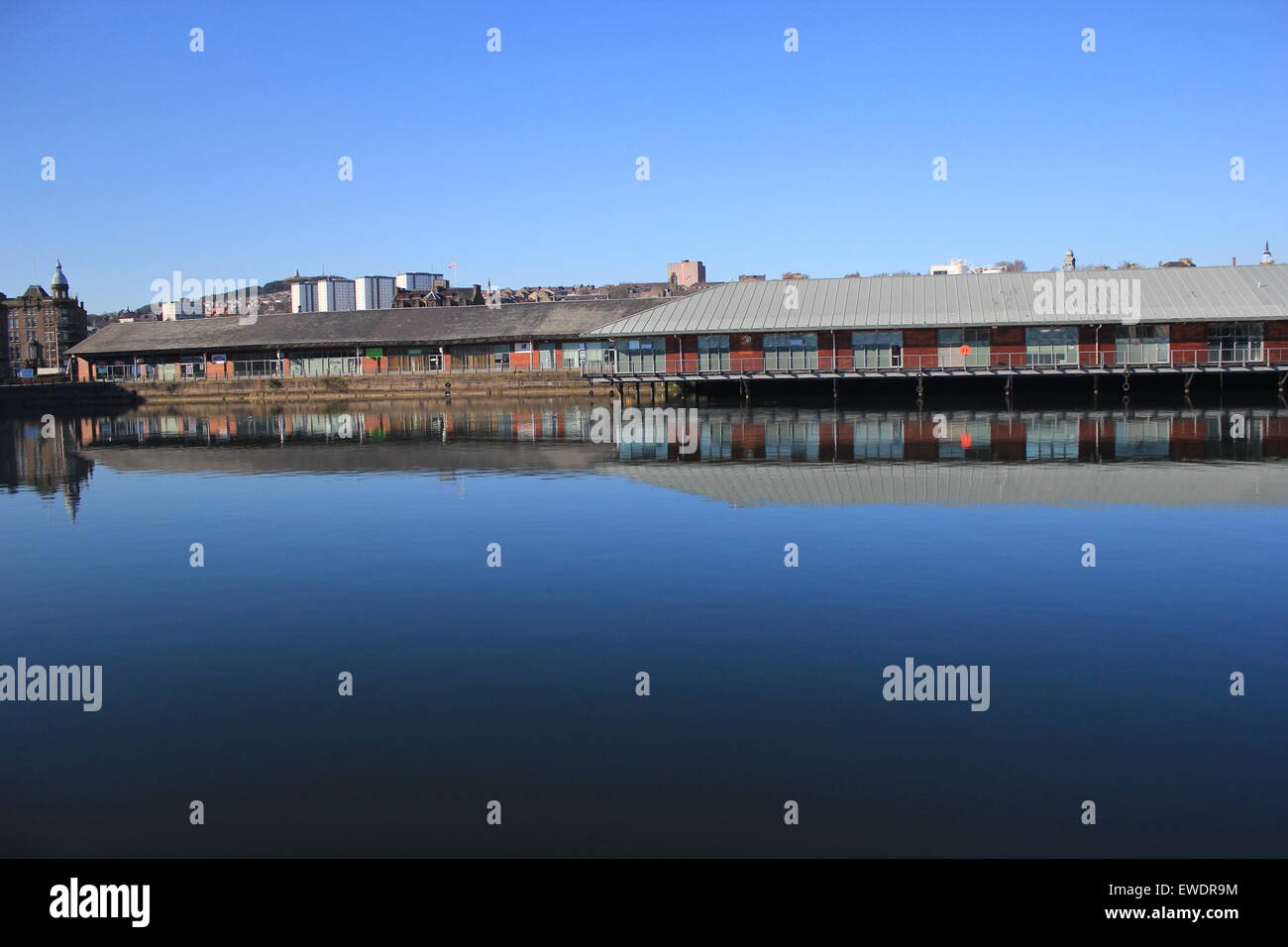 dundee city quay on a clear day Stock Photo Alamy