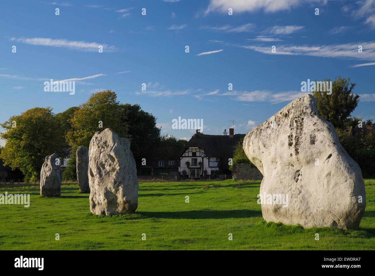 Megalithic stone circle, Avebury, Wiltshire, England. UK, GB Stock Photo