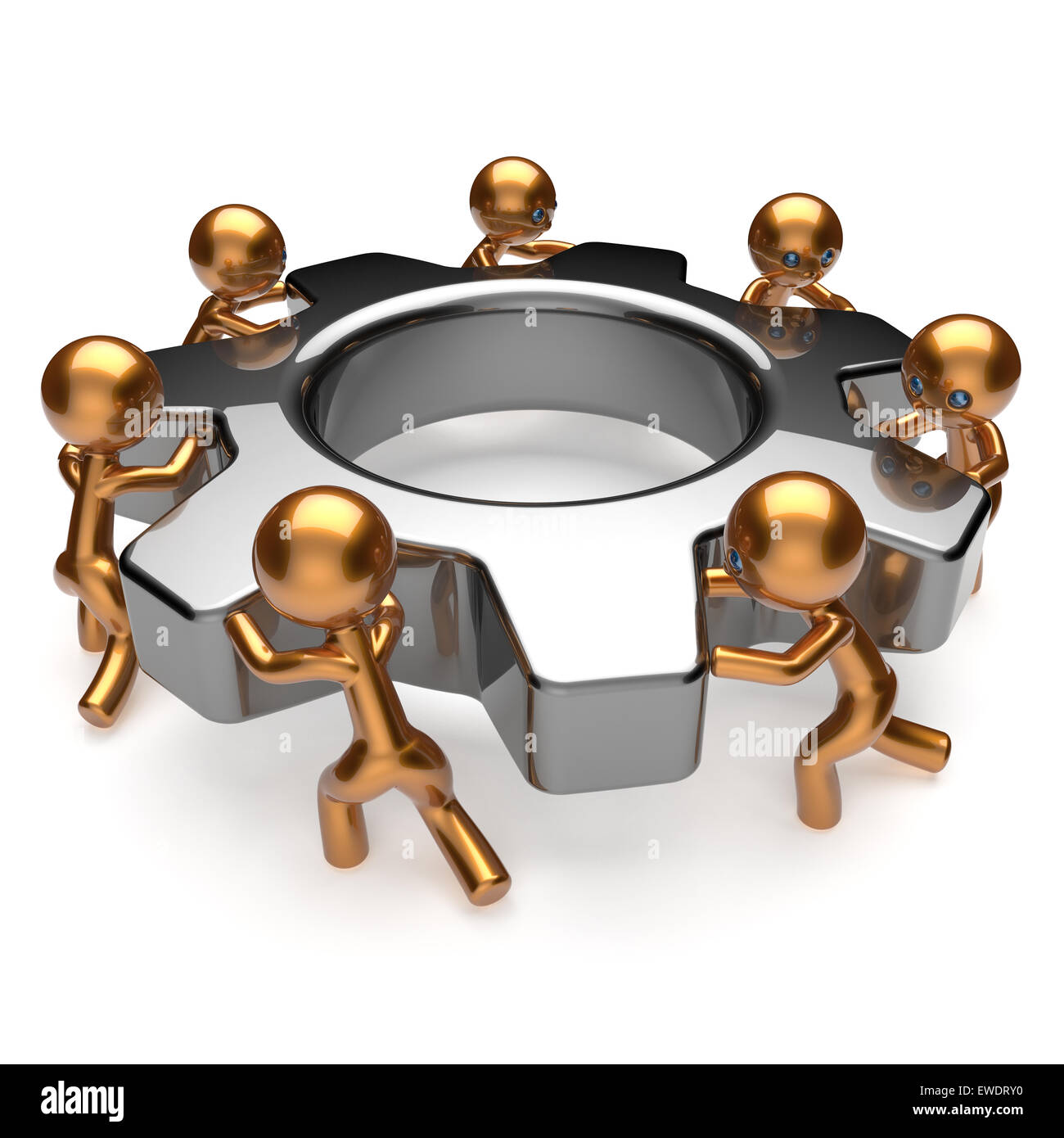 Teamwork business process workers start High Resolution Stock ...