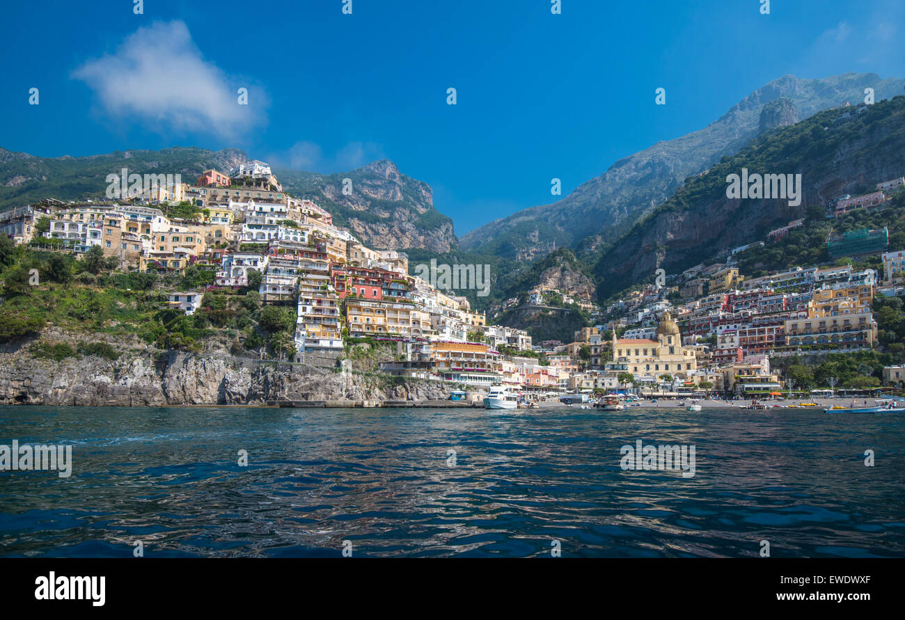 Small town of Positano, Amalfi Coast, Campania, Italy Stock Photo