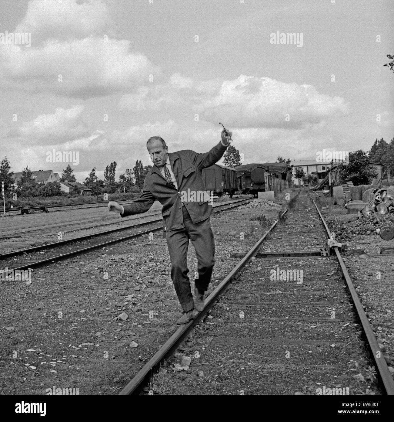 Die Gentlemen bitten zur Kasse, Fernsehminiserie, Deutschland 1966, Regie: John Olden, Claus Peter Witt, Darsteller: Franz Mosthav Stock Photo