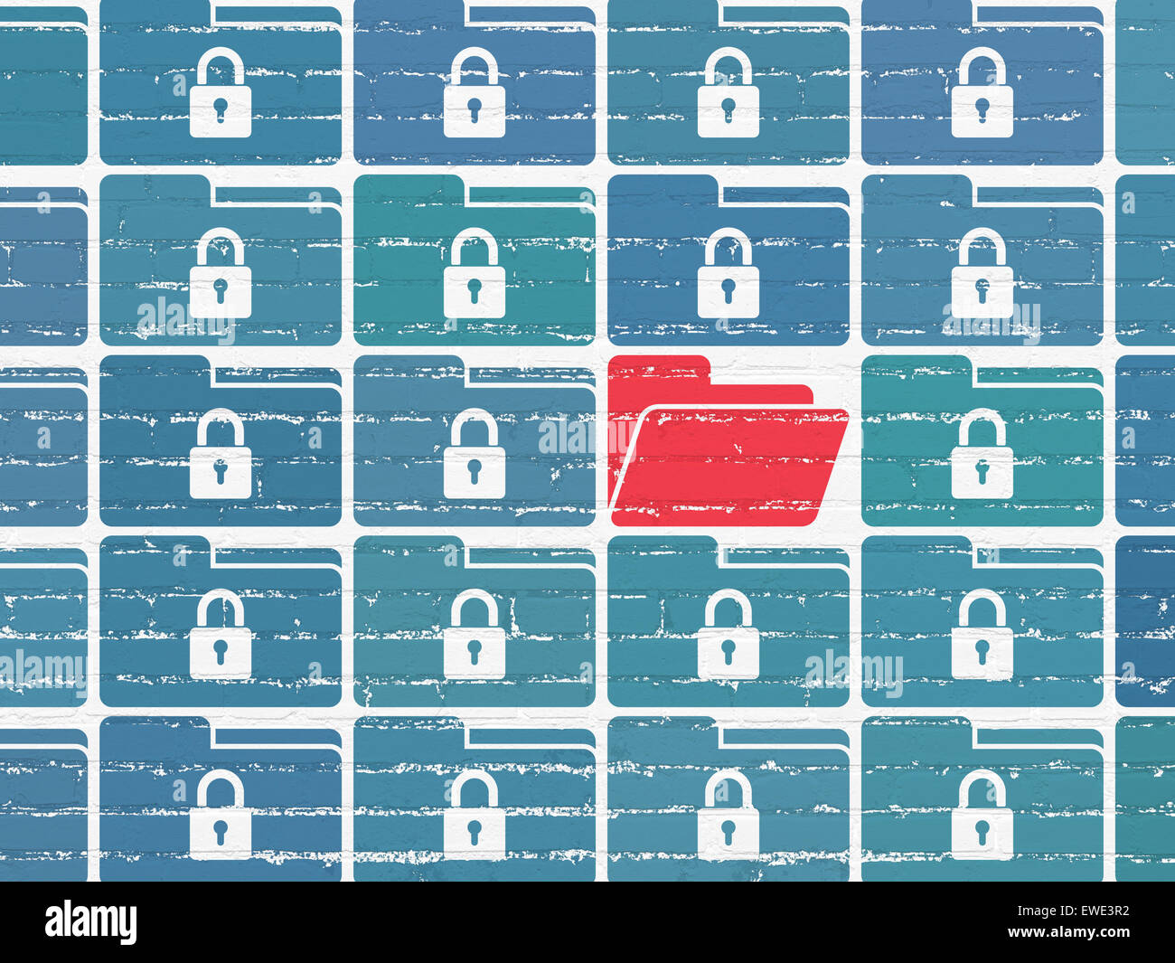 Finance concept: folder icon on wall background Stock Photo - Alamy
