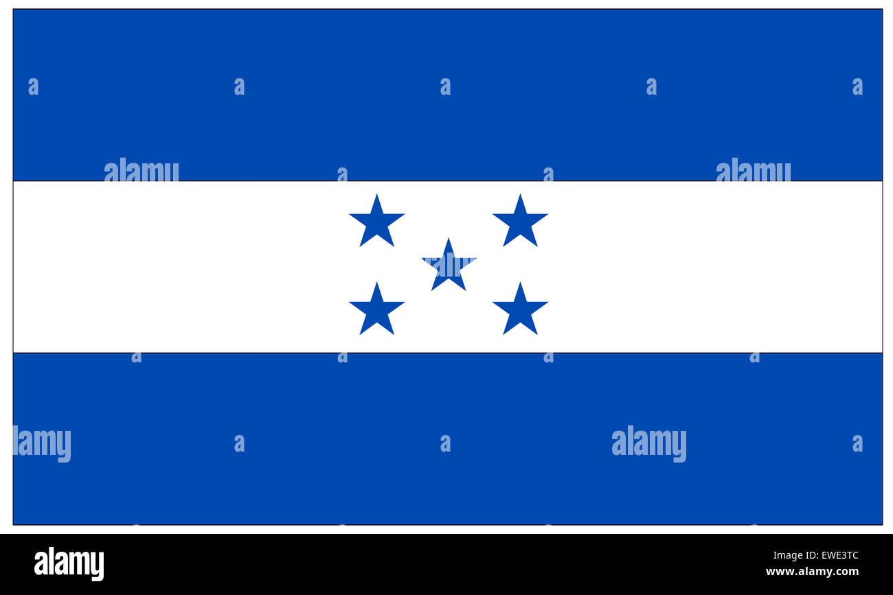 Fahne: Honduras/ flag: Honduras. Stock Photo