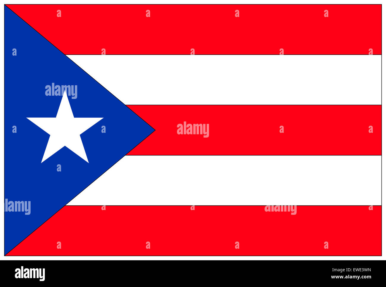 Fahne: Dominikanische Republik/ flag: Dominican Republic. Stock Photo