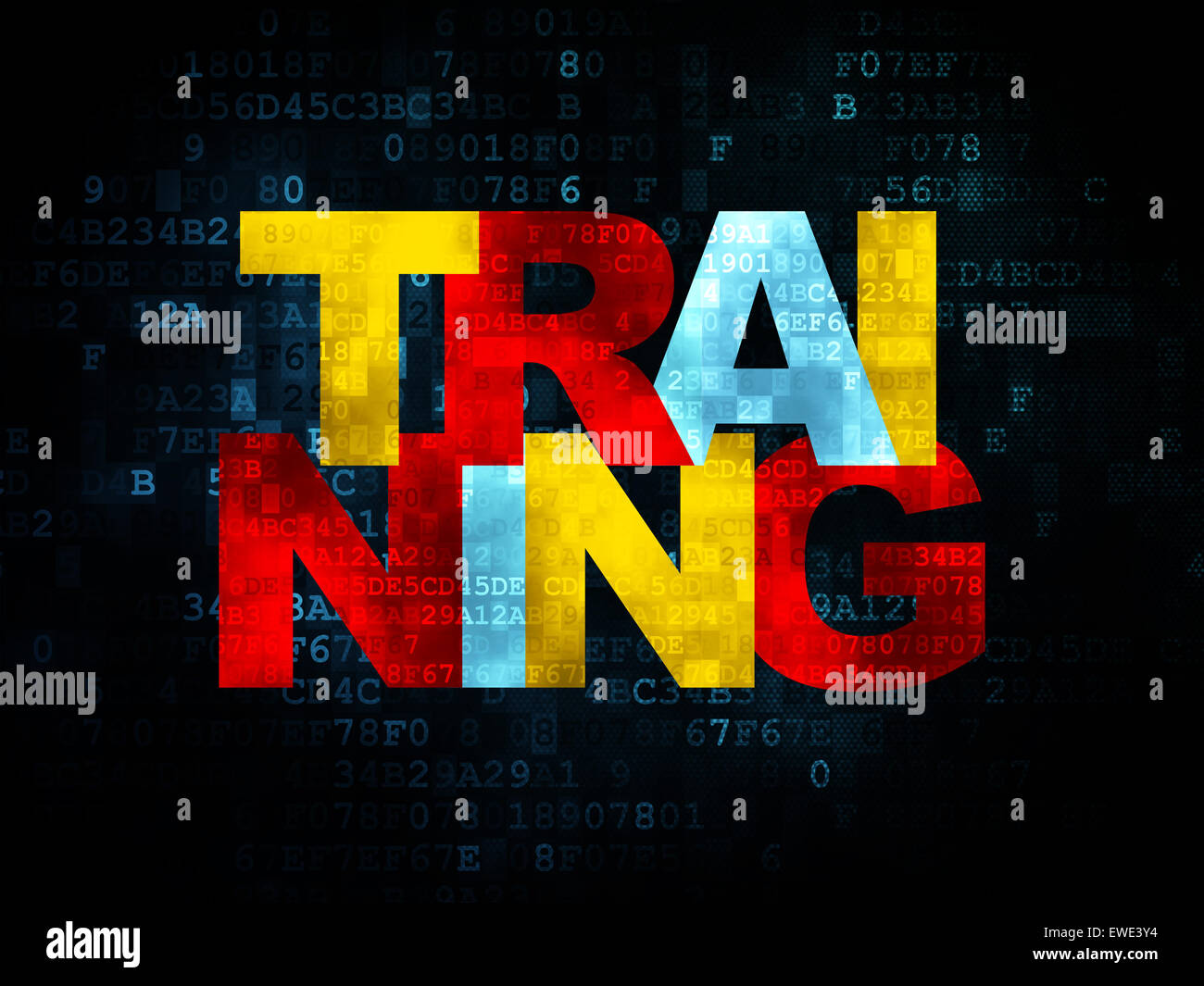 Learning concept: Training on Digital background Stock Photo - Alamy