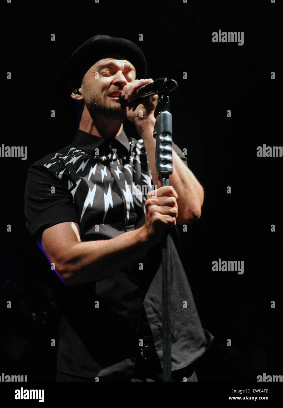 New York City, NY. USA. Justin Timberlake performs during an exclusive