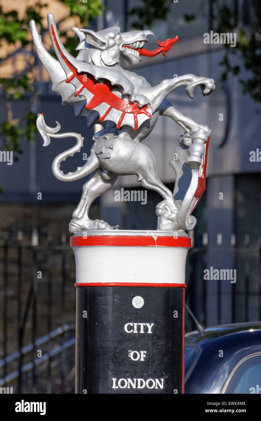 City of London dragon sculpture at Blackfriars Bridge, London England United Kingdom UK Stock Photo