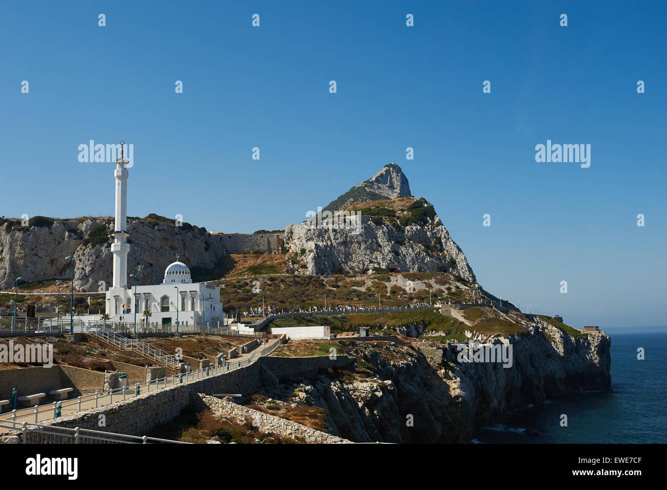 Gibraltar, the Ibrahim-al-Ibrahim Mosque Stock Photo